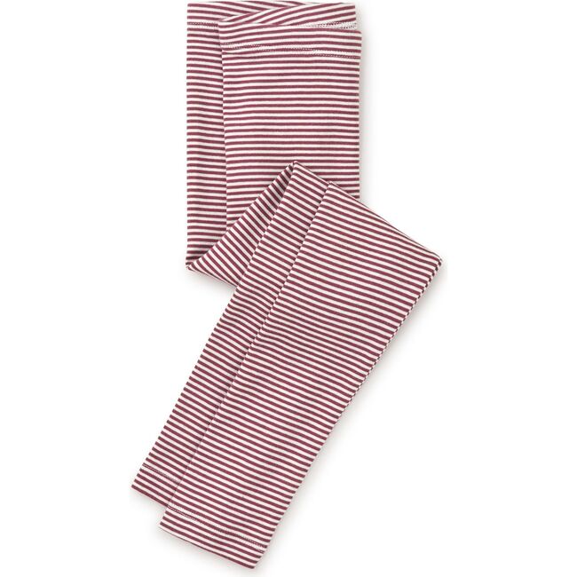 Striped Super-Soft Leggings, Cassis