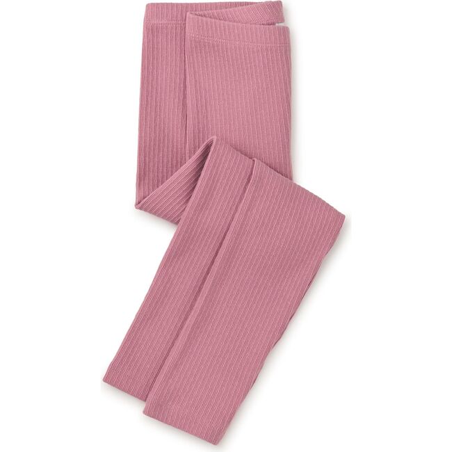 Pointelle Knit Stretch Leggings, Antique Rose