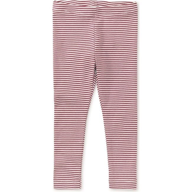 Striped Super-Soft Leggings, Cassis - Leggings - 4