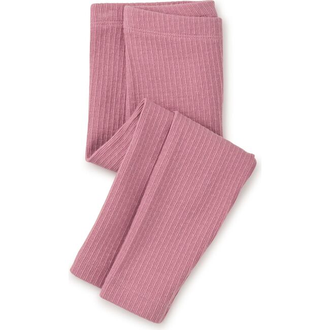 Pointelle Knit Stretch Leggings, Antique Rose - Leggings - 3