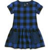 Pocketful Of Fun Plaid Short Sleeve Back Zip Dress, Bursa - Dresses - 1 - thumbnail