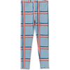 Plaid Print Ribbed Elastic Waist Leggings, Painted Windowpane - Leggings - 2