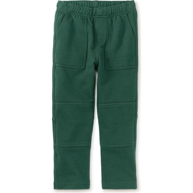 Playwear Elastic Waist Lined Knee Pocket Pants, Pine Needle