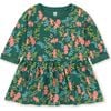 Original Print Boat Neck Long Sleeve Pocket Play Dress, Date Palm Floral - Dresses - 2