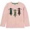 Motor Bikes Graphic Print Long Sleeve T-Shirt, Cameo Pink - T-Shirts - 1 - thumbnail