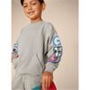 Motorbike Print Long Sleeve Kangaroo Pocket Popover, Smoke - Sweatshirts - 4