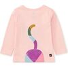 Rainbow Cat Graphic Print Crew Neck Long Sleeve T-Shirt, Pink Salt - T-Shirts - 4