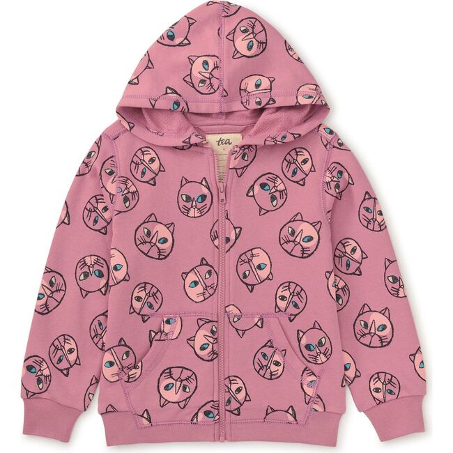 Good Sport Print Hoodie, Highlands Lake Cat In Rose