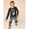 Scorpion Glow Graphic Print Long Sleeve T-Shirt, Jet Black - T-Shirts - 5