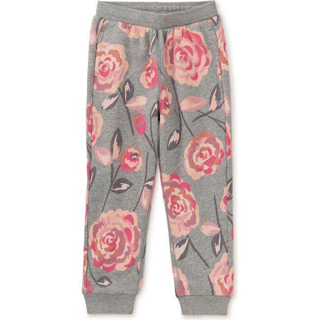 Going Places Elastic Waist Drawstring Pocket Joggers, Turkish Rose In Heather Gray