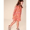 Floral Print Long Sleeve Curved Waist Pocket Dress, Walk In The Park - Dresses - 2