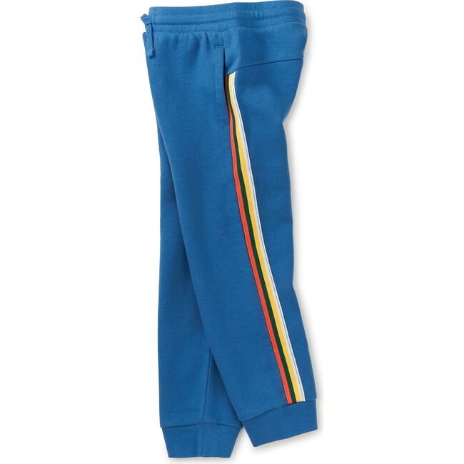 Stripe-Out Elastic Waist Drawstring Pocket Joggers, Mariner Blue