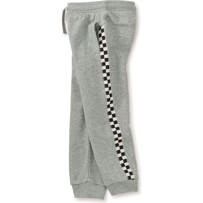 Stripe-Out Elastic Waist Drawstring Pocket Joggers, Med Heather Grey - Sweatpants - 2