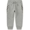 Stripe-Out Elastic Waist Drawstring Pocket Joggers, Med Heather Grey - Sweatpants - 3