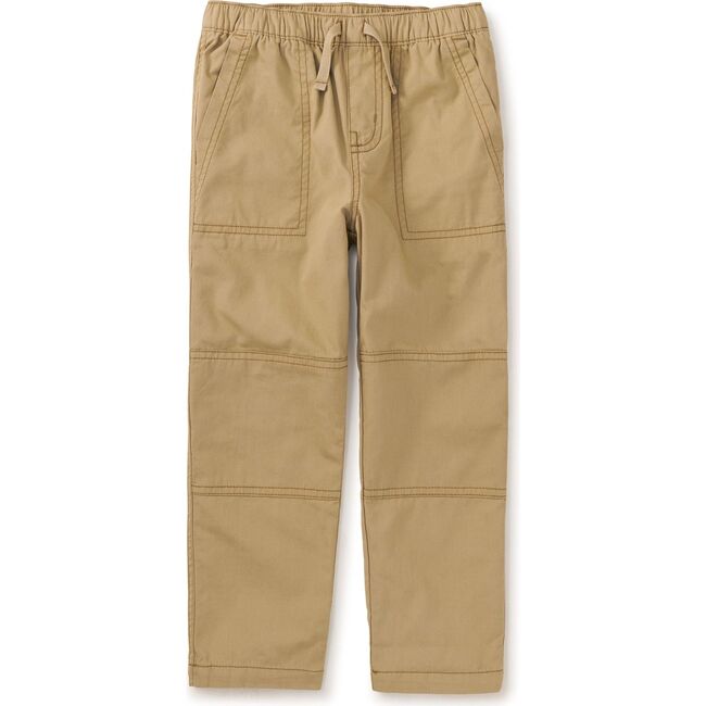 Cozy Does It Elastic Waist Drawstring Lined Pants, Dune Grass