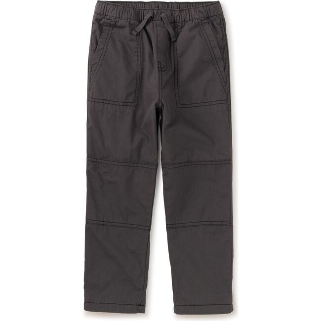 Cozy Does It Elastic Waist Drawstring Lined Pants, Pepper