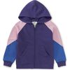 Colorblock Long Sleeve Kangaroo Pocket Hoodie, Dusty Purple - Sweatshirts - 1 - thumbnail