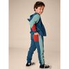 Colorblock Stripe-Out Elastic Waist Drawstring Pocket Joggers, Bedford Blue - Sweatpants - 4