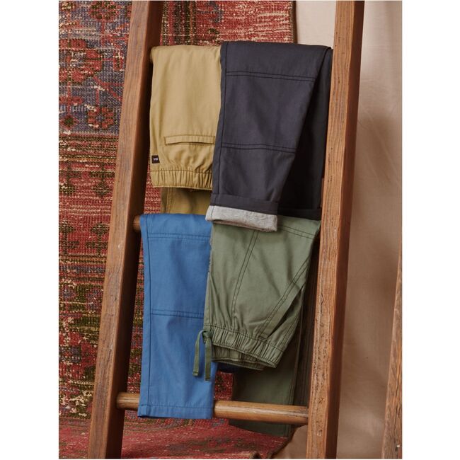 Cozy Does It Elastic Waist Drawstring Lined Pants, Dune Grass - Pants - 3