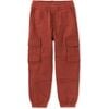 Cargo Elastic Waist Lined Knee Pocket Joggers, Dark Maple - Sweatpants - 1 - thumbnail