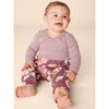 Babys Mix Print Envelope Neck Long Sleeve Romper, Turkish Rose - Onesies - 2