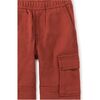 Cargo Elastic Waist Lined Knee Pocket Joggers, Dark Maple - Sweatpants - 2