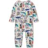 Babys Crew Neck Raglan Long Sleeve Romper, Istanbul Miniature - Onesies - 1 - thumbnail