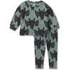 Babys Drop Shoulder Top & Elastic Waist Bottom Play Set, Fly By Night Bats - Mixed Apparel Set - 1 - thumbnail