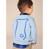 Babys Bear Face Graphic Print Long Sleeve Popover, Scenic Blue - Sweatshirts - 3