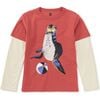 Monk Seal Layered Sleeve Tee, Pomme - T-Shirts - 1 - thumbnail