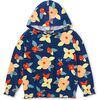 Printed Smocked Hoodie, Turkish Coastal Floral - Sweatshirts - 1 - thumbnail