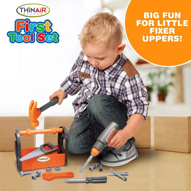 ThinAir Brands Preschool 12pc Tool Set - Role Play Toys - 3