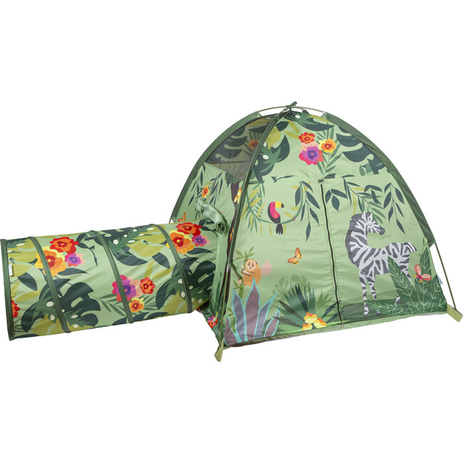 Pacific Play Tents Jungle Party Safari Tent + Tunnel Combo