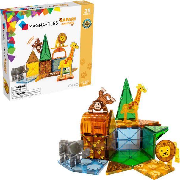 Magna-Tiles Safari Animals 25pc Set - Magnetic Tiles - 1
