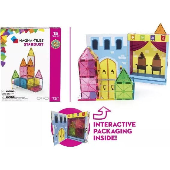 Magna-Tiles Stardust 15pc Expansion Set - Building Sets - 3