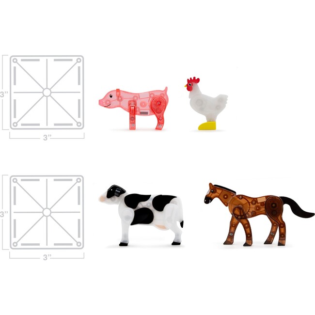 Magna-Tiles Farm Animals 25pc Set - Magnetic Tiles - 2