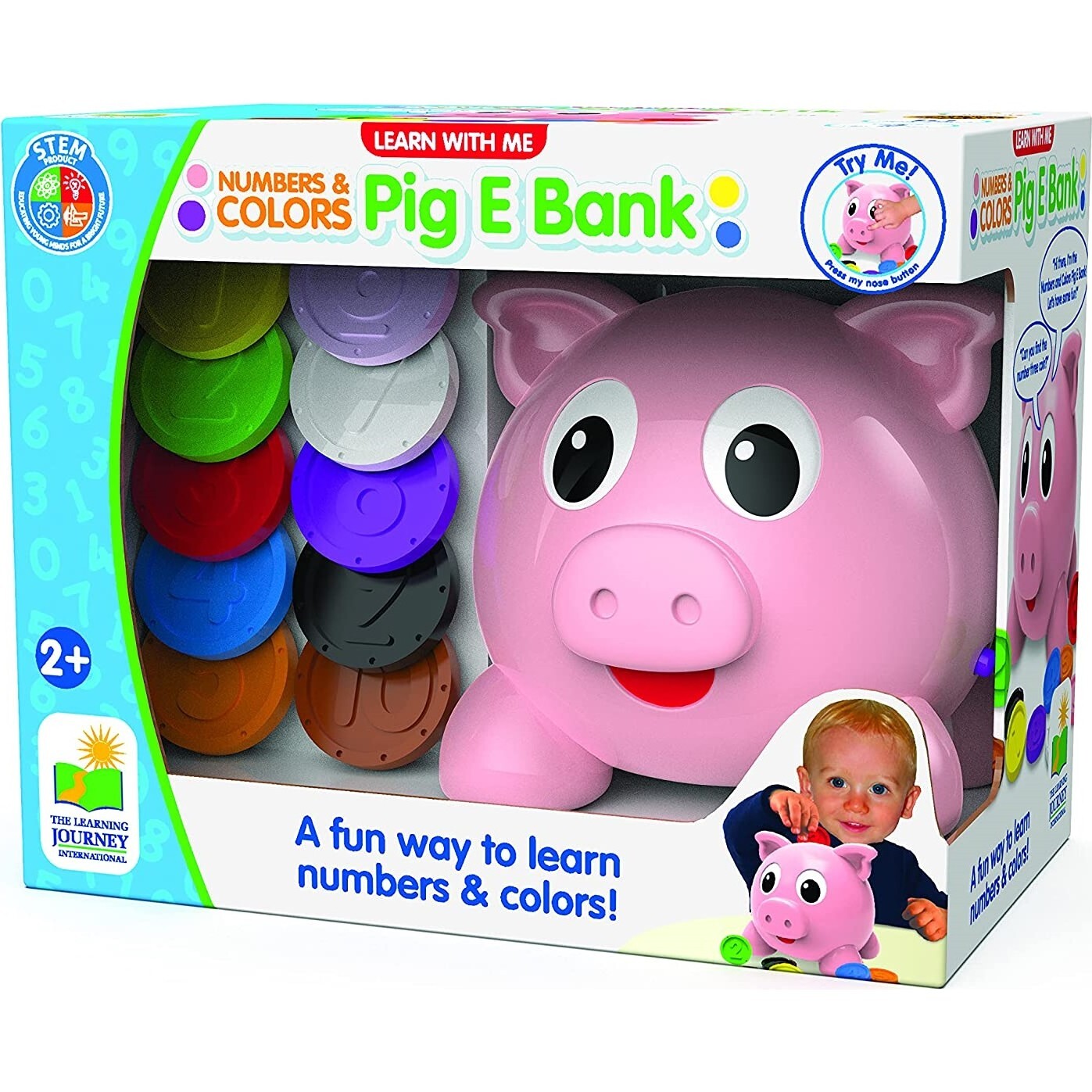 Learning Journey Learn with Me - Numbers & Colors Pig E Bank - Developmental Toys - 1
