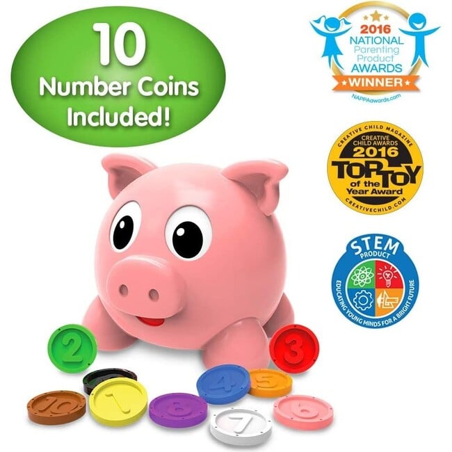 Learning Journey Learn with Me - Numbers & Colors Pig E Bank - Developmental Toys - 3