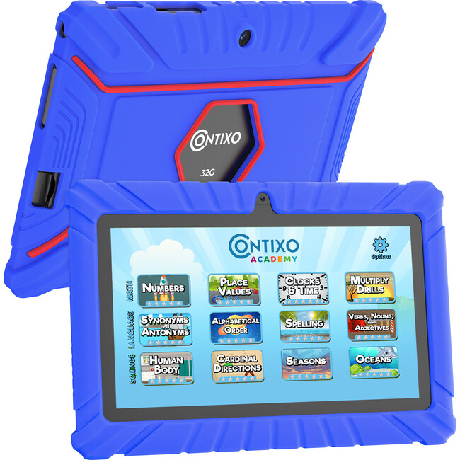 Contixo V8 32GB 7"" Kids Contixo Academy Tablet, Dark Blue