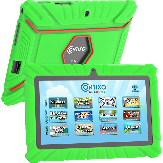 Contixo V8 32GB 7"" Kids Contixo Academy Tablet, Green