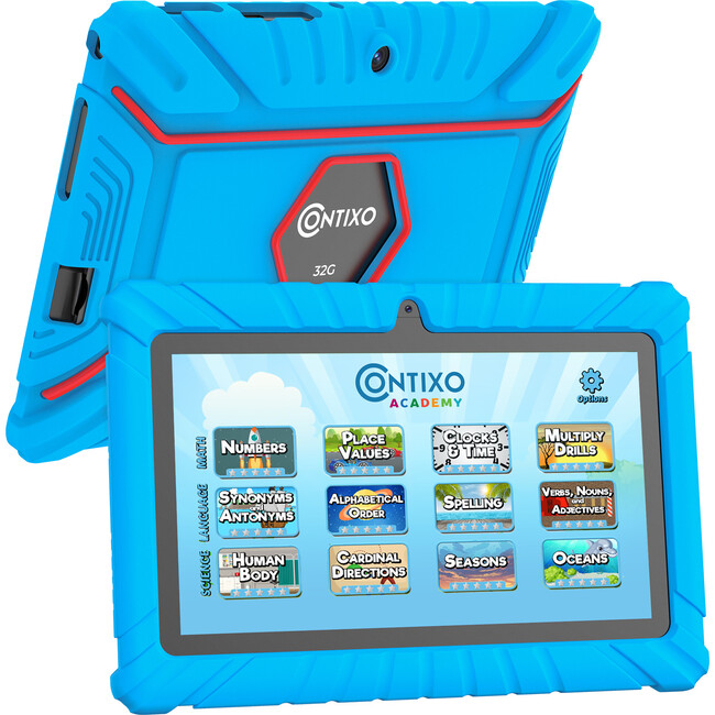 Contixo V8 32GB 7"" Kids Contixo Academy Tablet, Blue