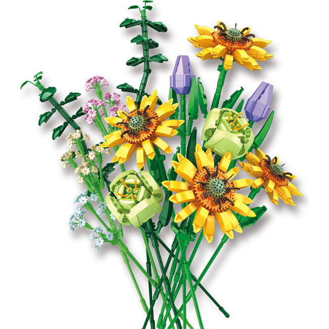 Contixo Sunflower Bouquet Building Block Set