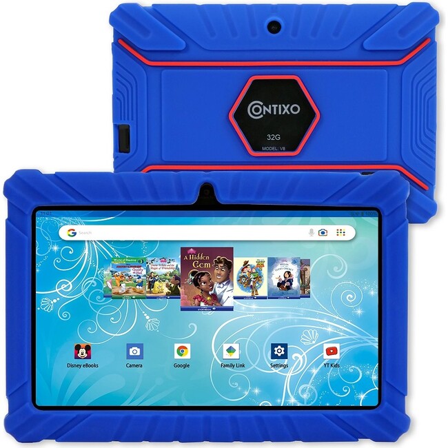 Contixo K2-V8 Kids Tablet (7in, HD, 32GB, Wi-Fi, Android 11), Dark Blue