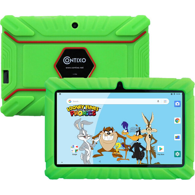 Contixo K2-V8 Kids Tablet (7in, HD, 32GB, Wi-Fi, Android 11), Green