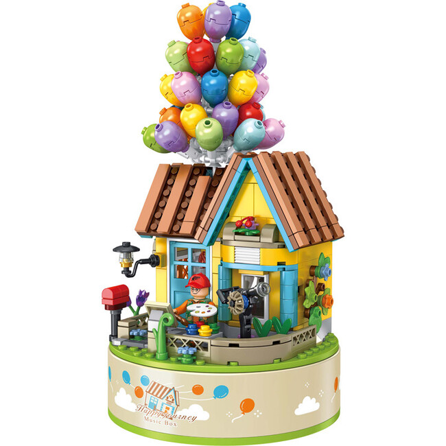 Contixo Flying House Building Block Set W/Music Box