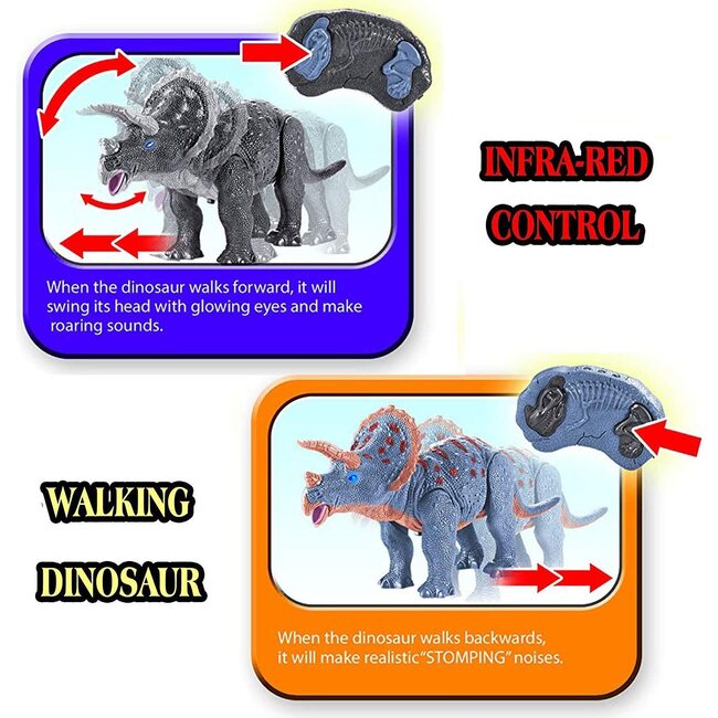 Contixo Infrared Remote Control Waking Triceratops Dinosaur Planet - Remote Control - 3