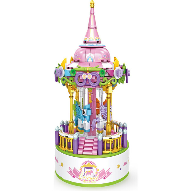 Contixo Carousel Building Block Set W/ Music Box - Building Sets - 2