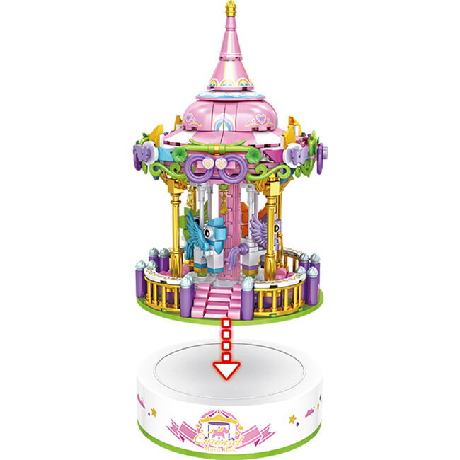 Contixo Carousel Building Block Set W/ Music Box - Building Sets - 3