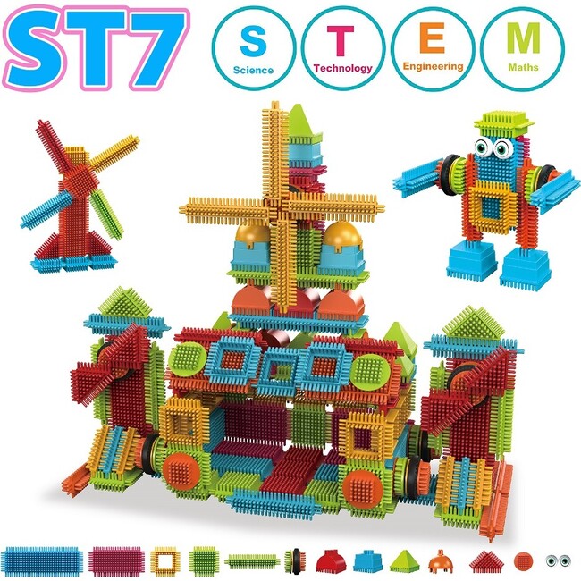 244 Pcs Bristle Shape Tile 3D Building Block set - Building Sets - 3