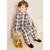 Sussex Tartan Print Long Sleeve Button Pyjamas Set, Red - Pajamas - 2